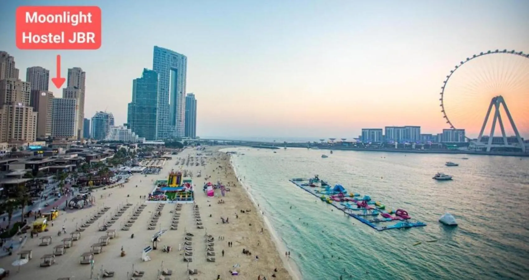 Moonlight Hostel Jbr - 2Min Walk To Jbr Beach - Gym - 2Min Metro Station - Poll Дубай 0*,